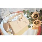 Louis Vuitton Women LV Marellini Handbag White Quartz Epi Grained Cowhide Leather – Image 4