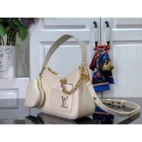 Louis Vuitton Women LV Marellini Handbag White Quartz Epi Grained Cowhide Leather (11)