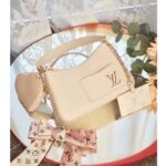 Louis Vuitton Women LV Marellini Handbag White Quartz Epi Grained Cowhide Leather – Image 2