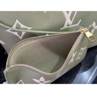 Louis Vuitton Women LV Neverfull MM Light Khaki Cream Monogram Empreinte Embossed Grained Cowhide Leather (4)