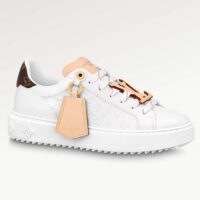 Louis Vuitton Women LV Time Out Sneaker Natural Monogram Embossed Calf Leather (6)