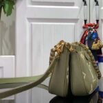 Louis Vuitton Women Multi Pochette Accessoires Light Khaki Cream Monogram Empreinte Embossed Grained Cowhide Leather - Image 5