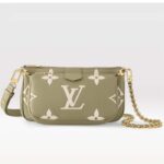 Louis Vuitton Women Multi Pochette Accessoires Light Khaki Cream Monogram Empreinte Embossed Grained Cowhide Leather