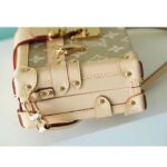 Louis Vuitton Women Petite Malle Beige Monogram Coated Canvas Cowhide Leather Sheepskin - Image 5
