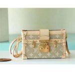 Louis Vuitton Women Petite Malle Beige Monogram Coated Canvas Cowhide Leather Sheepskin - Image 2