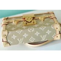 Louis Vuitton Women Petite Malle Beige Monogram Coated Canvas Cowhide Leather Sheepskin (3)