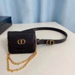 Dior CD Unisex 30 Montaigne Removable Pouch Belt Black Smooth Calfskin 20 MM Width – Bild 3