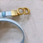 Dior CD Unisex 30 Montaigne Reversible Belt Blue White Smooth Calfskin 20 MM Width - Bild 6