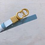 Dior CD Unisex 30 Montaigne Reversible Belt Blue White Smooth Calfskin 20 MM Width - Bild 4