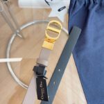 Dior CD Unisex 30 Montaigne Reversible Belt Hazelnut Black Smooth Calfskin 20 MM Width - immagine 8