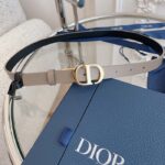 Dior CD Unisex 30 Montaigne Reversible Belt Hazelnut Black Smooth Calfskin 20 MM Width - immagine 2