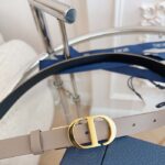 Dior CD Unisex 30 Montaigne Reversible Belt Hazelnut Black Smooth Calfskin 20 MM Width - immagine 3