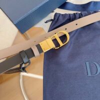 Dior CD Unisex 30 Montaigne Reversible Belt Hazelnut Black Smooth Calfskin 20 MM Width (1)