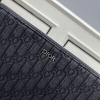 Dior Unisex CD A5 Pouch Black Dior Oblique Jacquard (1)