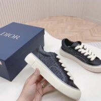 Dior Unisex CD B33 Sneaker Black Smooth Calfskin Dior Oblique Jacquard (9)