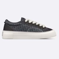 Dior Unisex CD B33 Sneaker Black Smooth Calfskin Dior Oblique Jacquard (9)