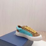 Dior Unisex CD Digital Twin Collectible B33 Sneaker Turquoise Dior Oblique Mohair Brown Suede – Image 3