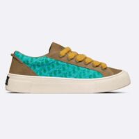 Dior Unisex CD Digital Twin Collectible B33 Sneaker Turquoise Dior Oblique Mohair Brown Suede (11)