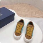 Dior Unisex CD Digital Twin Collectible B33 Sneaker Turquoise Dior Oblique Mohair Brown Suede – Image 5