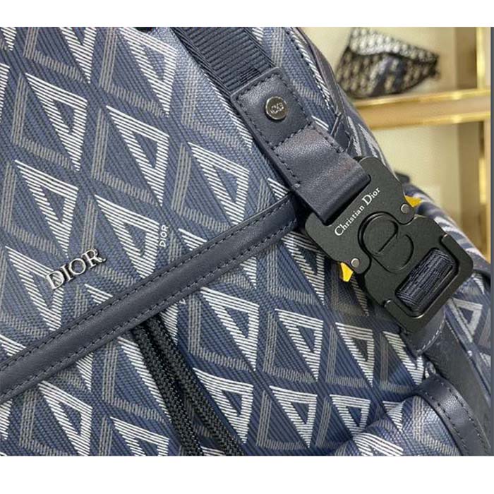 Dior Unisex CD Hit The Road Backpack Navy Blue CD Diamond Canvas (7)