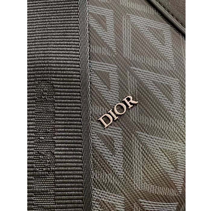 Dior Unisex CD Lingot 50 Bag Black CD Diamond Canvas (10)