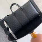 Dior Unisex CD Lingot 50 Bag Black CD Diamond Canvas – Image 2