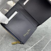 Dior Unisex CD Saddle 5-Gusset Card Holder Blue Dior Oblique Jacquard (1)