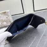 Dior Unisex CD Saddle 5-Gusset Card Holder Blue Dior Oblique Jacquard - immagine 8