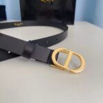 Dior Unisex CD Saddle Belt Black Ultrasmooth Calfskin 20 MM Width - immagine 5