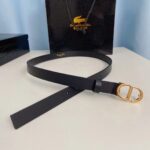 Dior Unisex CD Saddle Belt Black Ultrasmooth Calfskin 20 MM Width - immagine 4