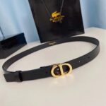 Dior Unisex CD Saddle Belt Black Ultrasmooth Calfskin 20 MM Width - immagine 2