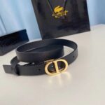 Dior Unisex CD Saddle Belt Black Ultrasmooth Calfskin 20 MM Width - immagine 3