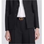 Dior Unisex CD Saddle Belt Black Ultrasmooth Calfskin 20 MM Width - immagine 9