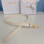 Dior Unisex CD Saddle Belt Latte Ultrasoft Calfskin 20 MM Width - immagine 4