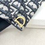 Dior Unisex CD Saddle Lotus Wallet Blue Dior Oblique Jacquard – Bild 10
