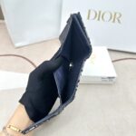 Dior Unisex CD Saddle Lotus Wallet Blue Dior Oblique Jacquard – Bild 7