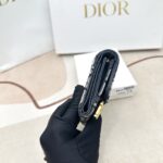 Dior Unisex CD Saddle Lotus Wallet Blue Dior Oblique Jacquard – Bild 9