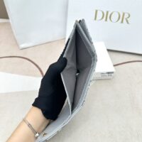 Dior Unisex CD Saddle Lotus wallet Gray Dior Oblique Jacquard (1)