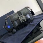 Dior Unisex Mini Hit The Road Bag Black CD Diamond Canvas - Image 2