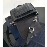 Dior Unisex Mini Hit The Road Bag Black CD Diamond Canvas (8)