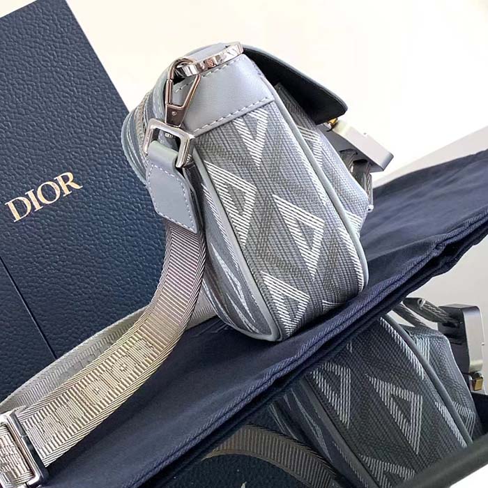 Dior Unisex Mini Hit The Road Bag Gray CD Diamond Canvas (3)