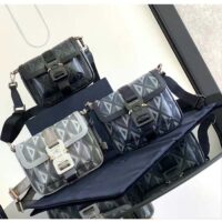 Dior Unisex Mini Hit The Road Bag Gray CD Diamond Canvas (5)