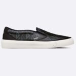 Dior Unisex Skor B101 Slip-On Sneaker Svart CD Diamantkanvas Slät Kalvskinn