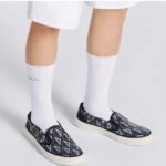 Dior Unisex Shoes B101 Slip-On Sneaker Black CD Diamond Canvas Smooth Calfskin - Bild 12