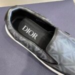 Dior Unisex Shoes B101 Slip-On Sneaker Black CD Diamond Canvas Smooth Calfskin - Bild 9