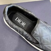 Dior Unisex Shoes B101 Slip-On Sneaker Black CD Diamond Canvas Smooth Calfskin (1)