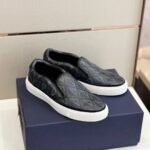 Dior Unisex Shoes B101 Slip-On Sneaker Black CD Diamond Canvas Smooth Calfskin - Bild 3