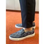 Dior Unisex Shoes B101 Slip-On Sneaker Navy Blue CD Diamond Canvas Smooth Calfskin – Bild 11