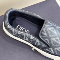 Dior Unisex Shoes B101 Slip-On Sneaker Navy Blue CD Diamond Canvas Smooth Calfskin (12)