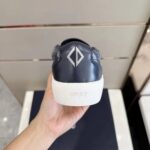 Dior Unisex Shoes B101 Slip-On Sneaker Navy Blue CD Diamond Canvas Smooth Calfskin – Bild 9